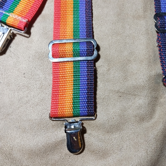 Kids Vintage Adjustable Rainbow Suspenders - Picture 2 of 6